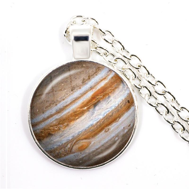 Серебряное ожерелье с подвеской в виде планеты Солнечной системы, ожерелье с подвеской в виде галактической туманности, Вселенские украшения для женщин и мужчин, Подарок на день рождения