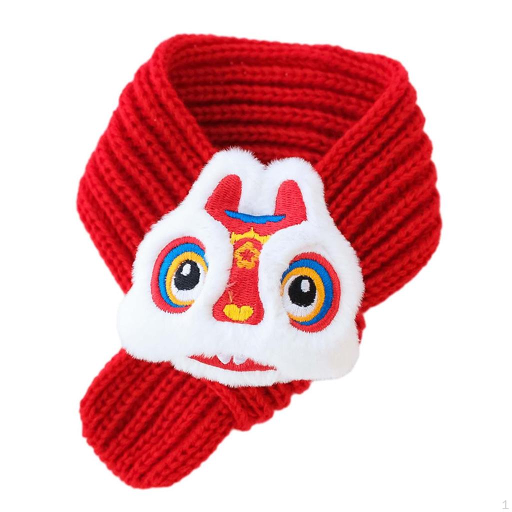 Вязаный шарф для кошек, аксессуары на год питомца, моющиеся, утеплитель для шеи для щенков