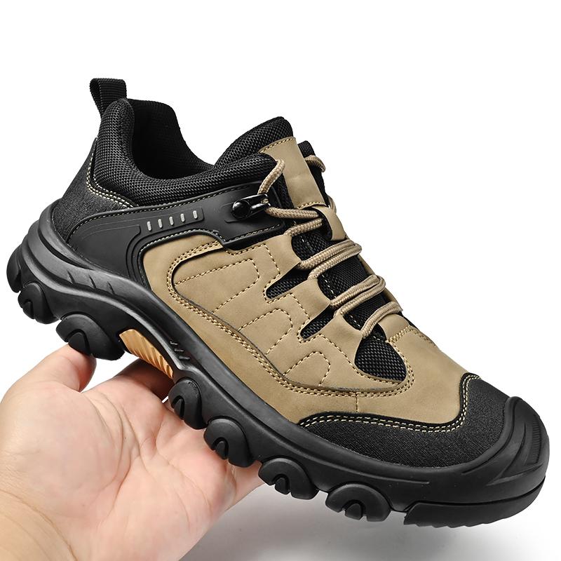 Men's Genuine Leather Hiking Boots Outdoor Casual Shoes