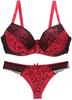 Сексуальное нижнее белье Комплект бюстгальтера и шортиков [Unigrand] (C75/M, Красный)