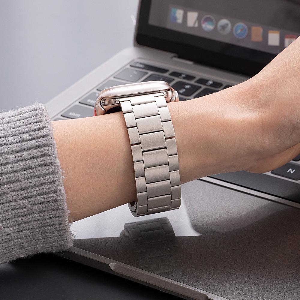 Ремешок из нержавеющей стали для Apple Watch Series 10 46 мм 42 мм Ultra 49 мм 45 мм 44 мм 41 мм Магнитный ремешок для Iwatch 9 7 8 5 6 SE