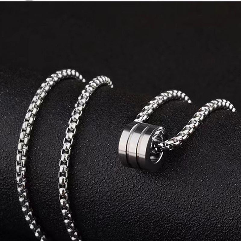 Новое мужское ожерелье, круглое ожерелье из титановой стали, женское ожерелье Джокер, длинная цепочка для свитера