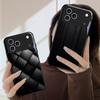 Темная геометрическая текстура Для iPhone 17 Pro Max 16 E 15 Plus 14 Pro 13 12mini 11 Air XS Max 5 6 7 8Plus SE Черный Стеклянный Чехол для Телефона