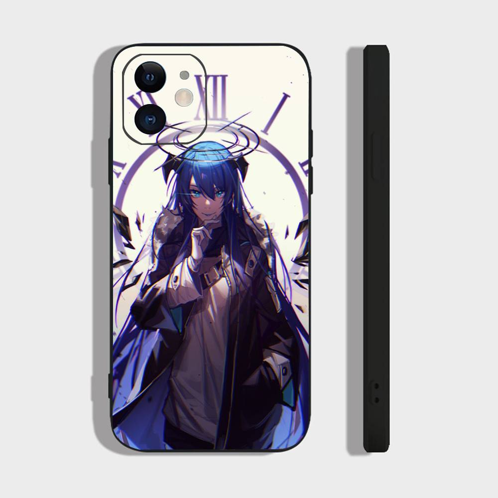 Mostima Чехол для телефона с анимацией из игры A-Arknights Для IPhone 17 Air 16 15 14 13 Pro Max 11 12 Черный силиконовый чехол