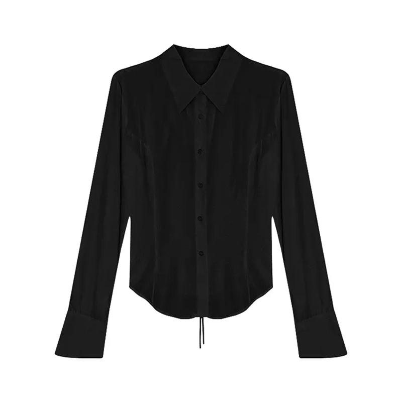 Gidyq модные женские бандажные рубашки корейская универсальная уличная одежда женская тонкая блузка весенняя повседневная белая рубашка с рукавами-колокольчиками новая