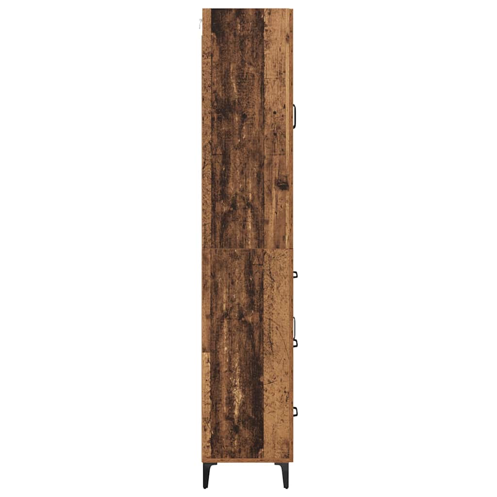 Wall Mounted Highboard Reclaimed Wood Look 27.4 x 13.4 x 70.9 in (L x W x H) Particleboard