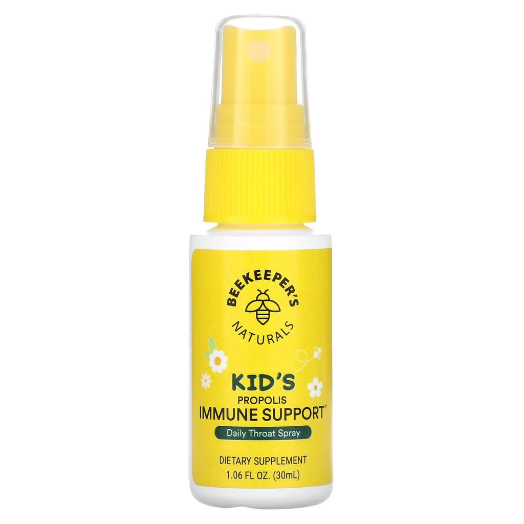 Beekeeper's Naturals Kids, Propolis Immune Support, Daily Throat Spray, 30 Ml (1.06 Fl Oz)