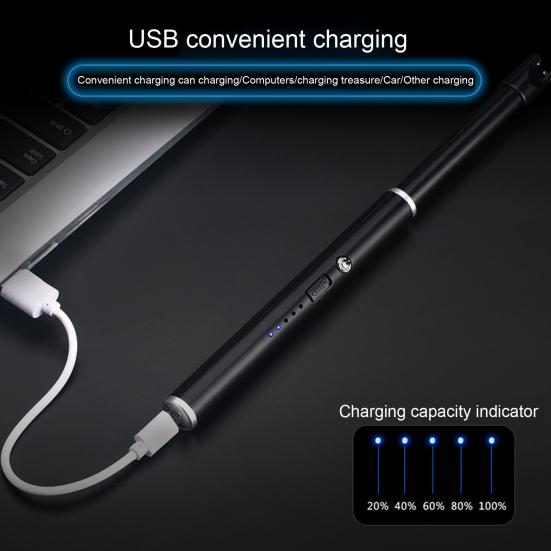 Свеча-воспламенитель, палочка зажигания, ветрозащитный компактный размер, портативный электрический перезаряжаемый беспламенный импульсный воспламенитель, принадлежности для кемпинга