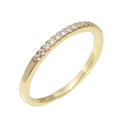 [Naot Jewelry] Женское кольцо Фианит Золотое Кольцо-полувечность 11