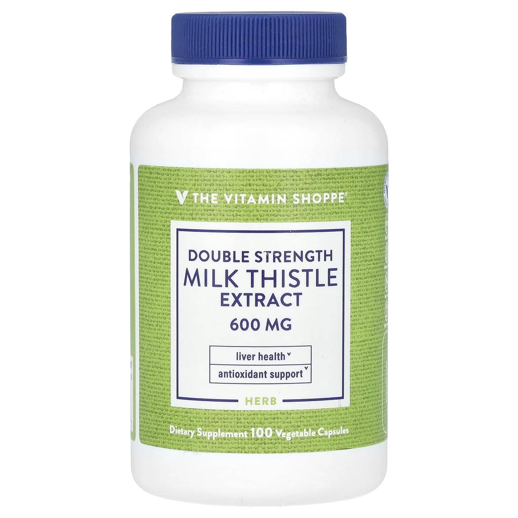 Milk Thistle Extract, Double Strength, 600Mg, 100 Veggie Caps