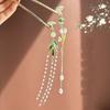 2025 New Metal Hairpin For Women Vintage Chinese Style Drama Butterfly Bamboo Leaf Tassel Hair Stick Girls Fashion Hairpin 1pc