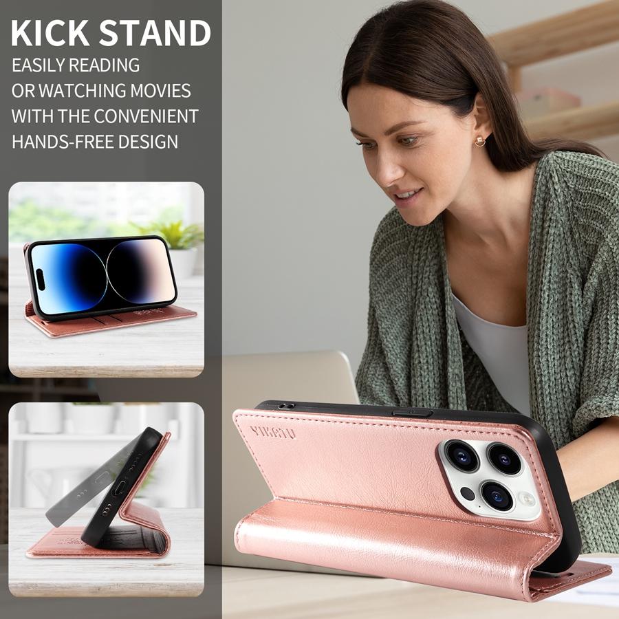 Premium Leather Strong Magnetic Phone Case for Redmi Note 14 13 12 11 10 9 Pro Redmi 14C 13 13C Redmi 12 10 Kickstand Wallet Case with Card Slots