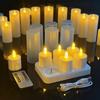 4/6/12Pcs LED Flameless Tea Light Candles USB Rechargeable Battery Operated Fake Candles For Wedding Valentine Home Party Decor