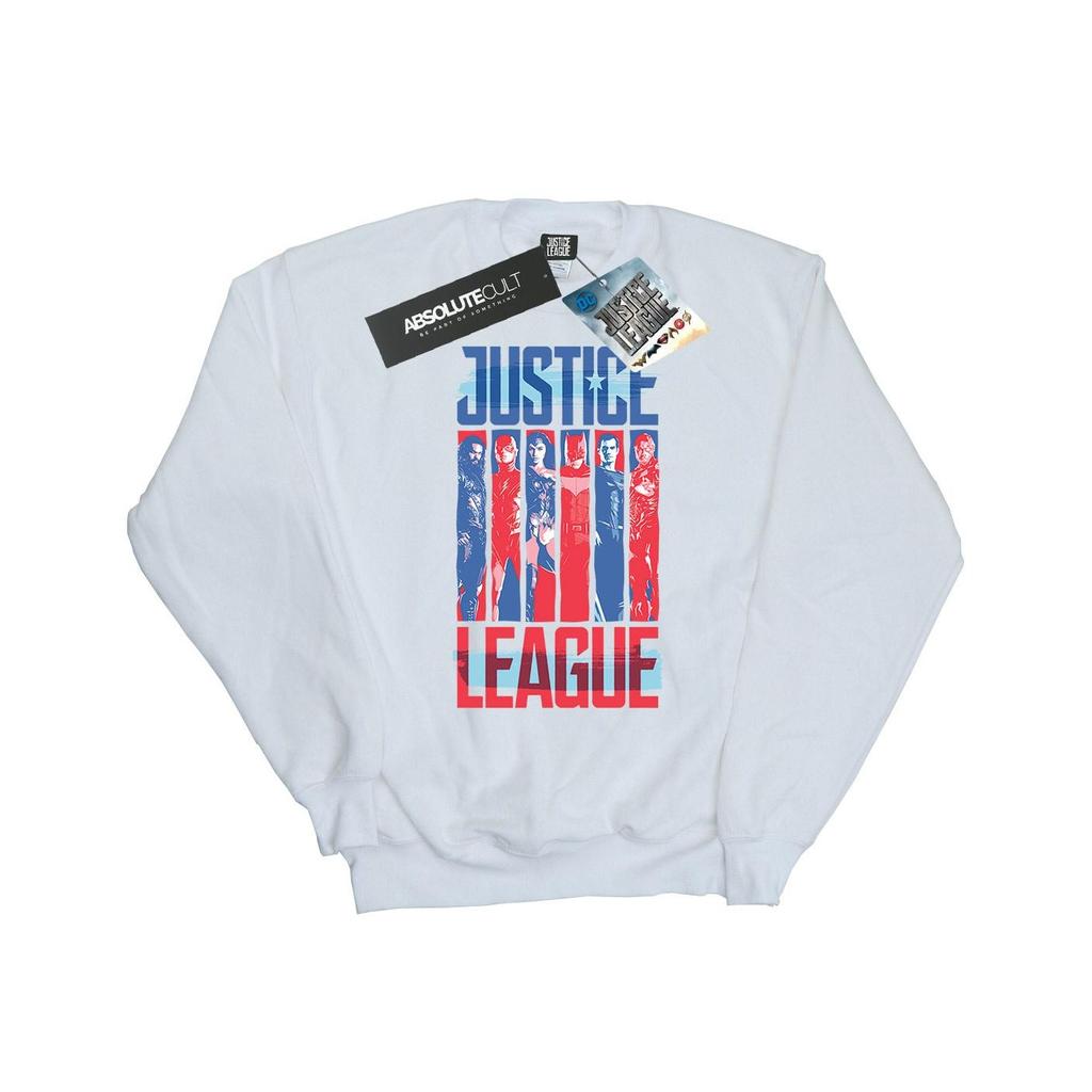 DC Comics Mens Justice League Movie Team Flag Sweatshirt