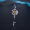 Модное элегантное ожерелье с ключом для женщин, длинная цепочка для свитера на осень и зиму, сотня аксессуаров, простое модное ожерелье с подвеской, ювелирные изделия