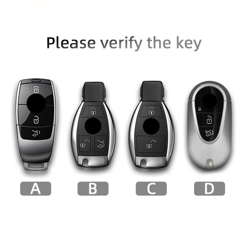 Car Key Case For Mercedes Benz E C S GLC Class E200 E400 E63 W213 S550 S560 C260 A200 Keyless Cover Shell Fob Car Accessories BC2 QQ32