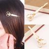 Женские модные креативные ножницы, заколка для волос золотого цвета, аксессуар для волос, заколка