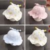 Cute Pompom Baby Bucket Hat Summer Heart Print Baby Boy Girls Panama Hat Outdoor Baby Newborn Hat Bonnet Enfant Beach Cap Spring