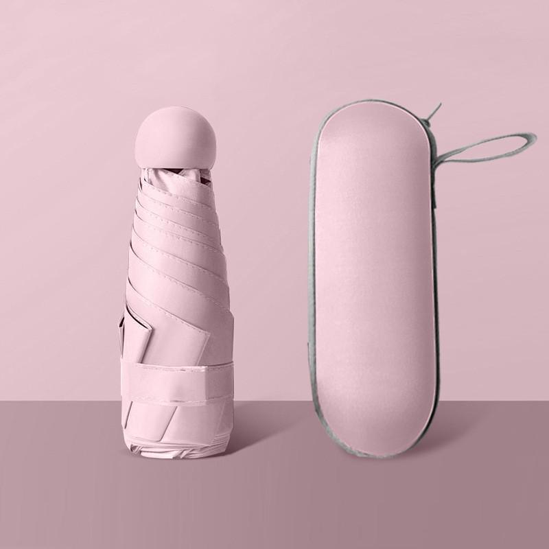 Компактный женский зонт с золотым тиснением: Защита от ультрафиолета, портативный складной, для солнца и дождя