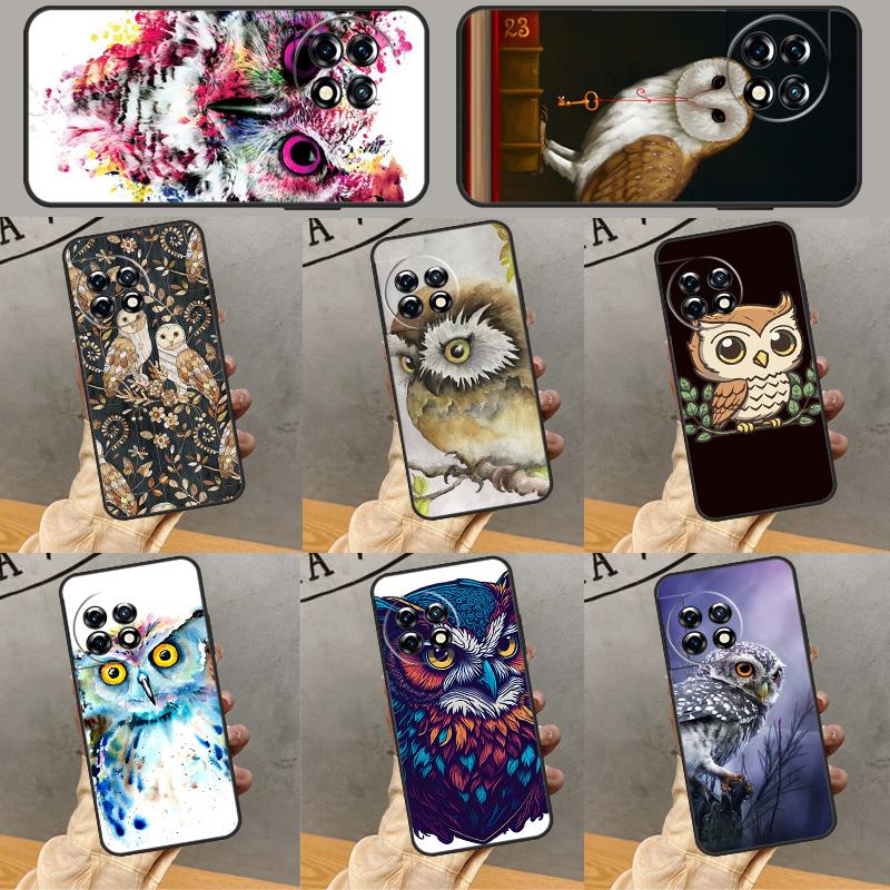 Cartoon Owl Cover For OnePlus Nord CE 4 2 3 Lite N10 N20 N30 OnePlus 13 12 11 10 Pro 12R 13R 10T 8T Case