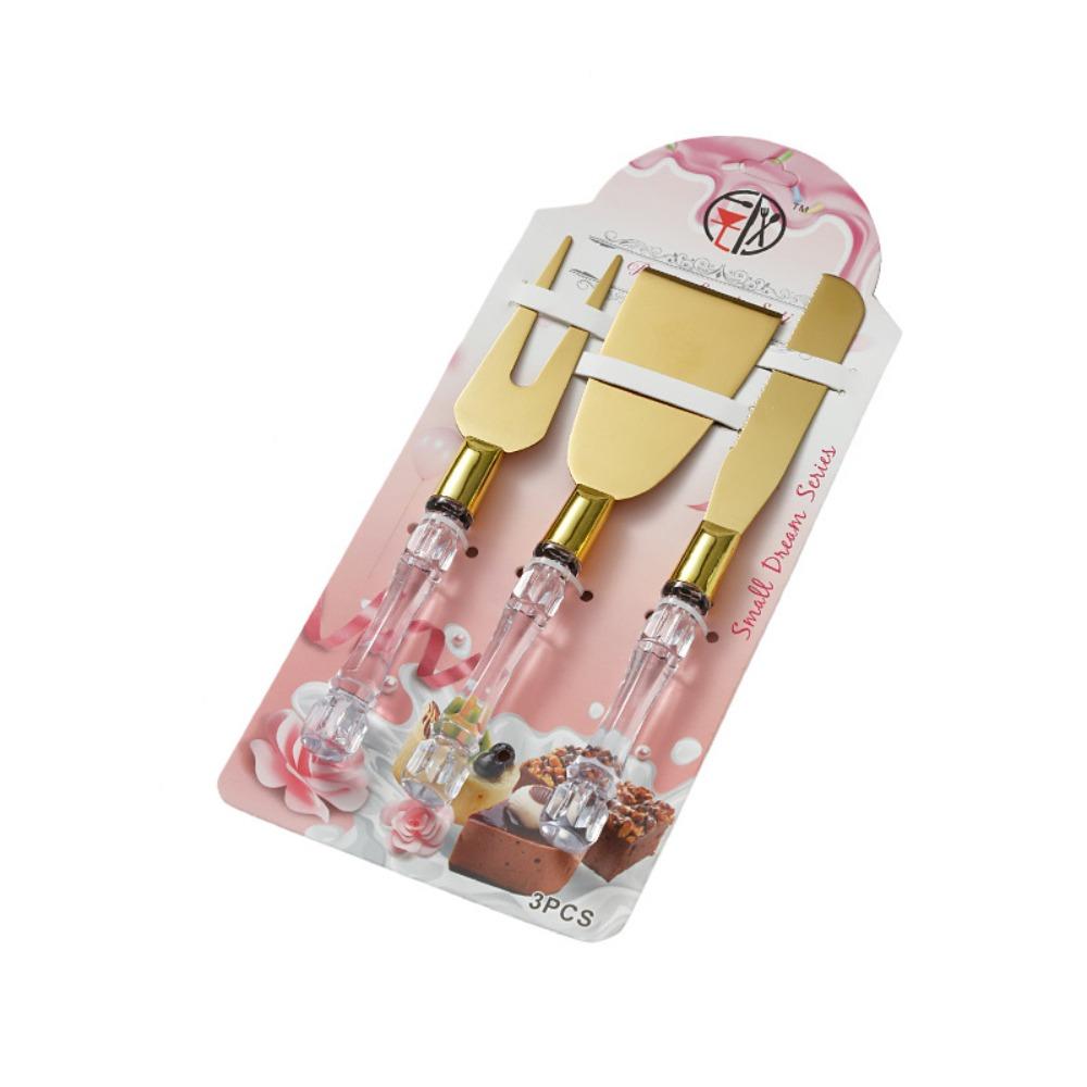 Stainless Steel Cheese Shovel Fork Set Reusable Cake Shovel Cheese Tools Dessert Knife Kitchen