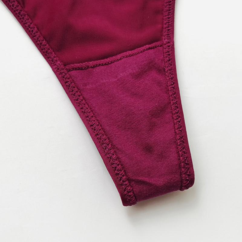 Sexy Metallic Ice Silk T-pants for Women's Fitness and Sports Hip-raising Low-waist High-cut Thong