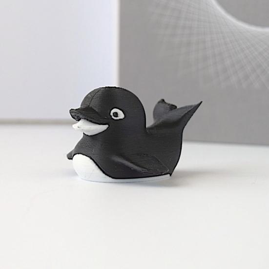 3D-печатная фигурка утки Смешная статуэтка утки Тигр/Крокодил/Акула Коллекционный элемент декора утки для ванной комнаты, домашнего офиса, полки стола