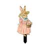 Easter Bunny Garden Stake Weatherproof Spring Yard Art Stake Festive Rabbit Egg Gnome Lawn Stake for Outdoor Planter Flower Bed Easter Decoration