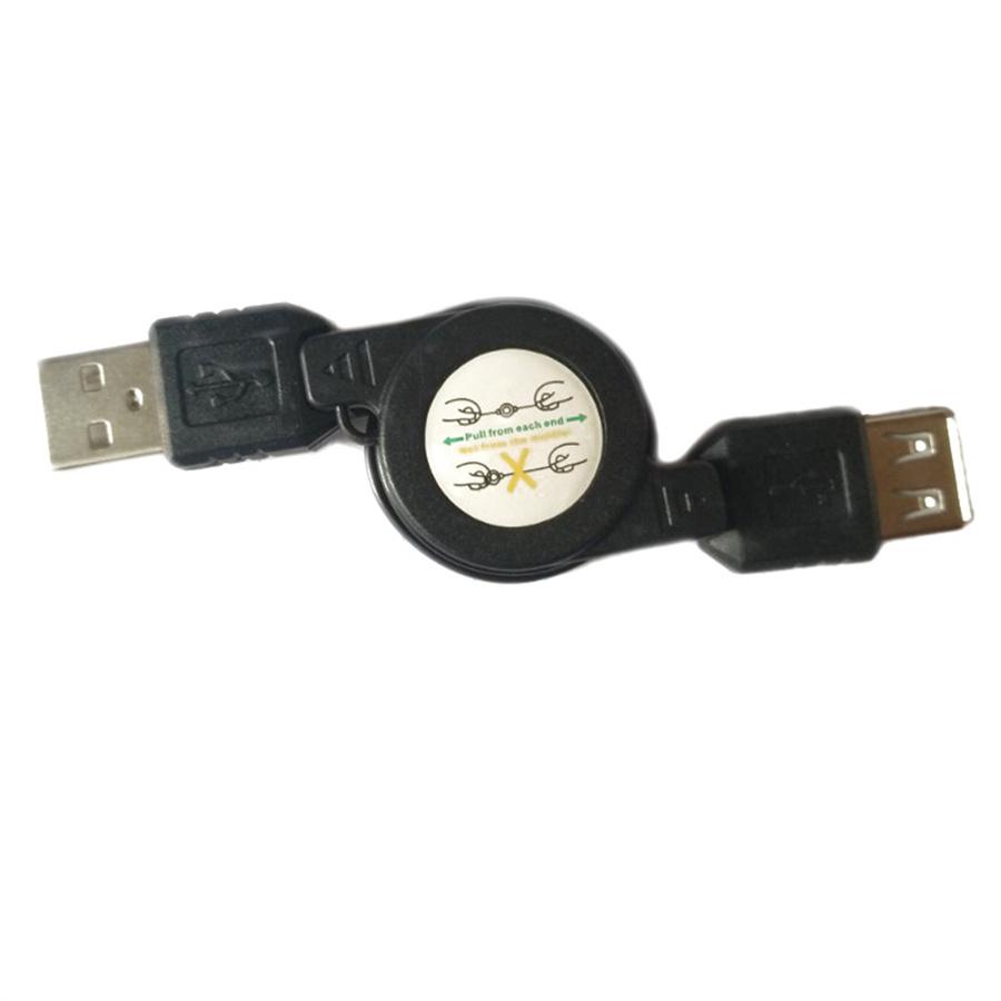 Выдвижной USB 2.0 A Папа к A Мама M/F Удлинительный USB-кабель Шнур Черный для ПК