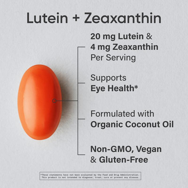 Lutein + Zeaxanthin, Plant-Based, 120 Veggie Softgels