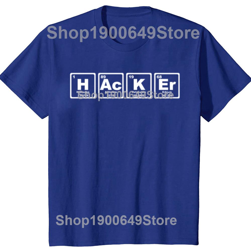 Hacker Periodic Table Security Professional Funny Programmer TShirt Short Sleeve Coder T Shirt Anime Graphic Tshirt Hip Hop