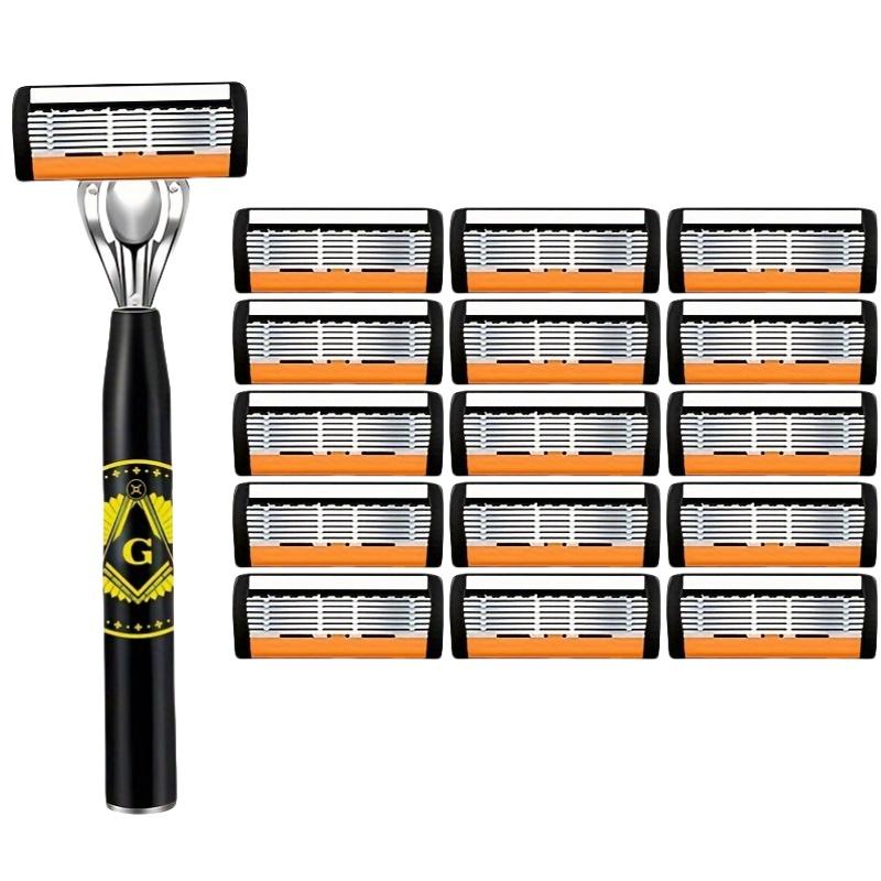 Высококачественные мужские лезвия для бритвы 6 слоев Немецкая нержавеющая сталь Бритвенные картриджи Совместимы с бритвой Mach