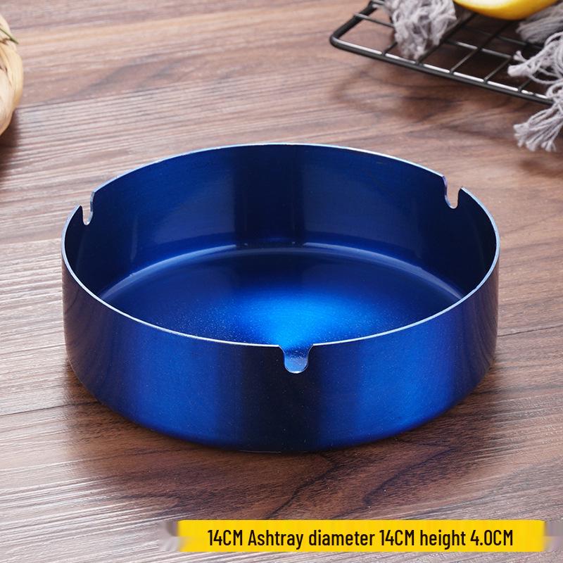 Stainless Steel Windproof Ashtray - Durable, Stylish, and Large for Bars, Cafes, and Hotels