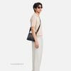[Pre-Owned] Classic Monogram Adjustable Shoulder Strap Embossed Leather Trim Messenger Bag - Very Good #137BJNJ