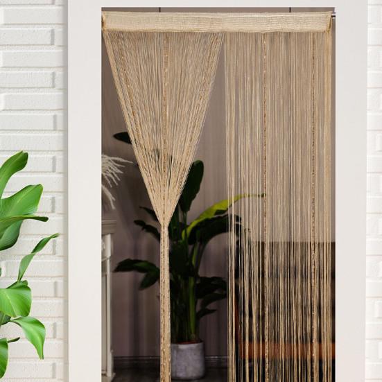 Door String Curtain Decorative Wall Panel Room Divider Fringe Curtain Tassel Screen Blind for Home Office Bedroom Living Room Wedding