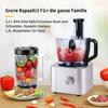 Food Processor, TopStrong 11-in-1 Food Processor and Blender with Chopping Blending Kneading Grinding Whisking Juicing, 1100W