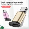 10 шт. Адаптер Micro USB (мама) на Type-C из алюминиевого сплава с отверстием для шнурка, V8 на Type-C, адаптер питания для зарядки и передачи данных OTG