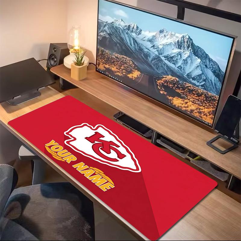 Kansas City Chiefs Print Cushion Non-slip Laptop Tablet Big Mousepad XXL Mat Mini PC Playmat With Lock edge