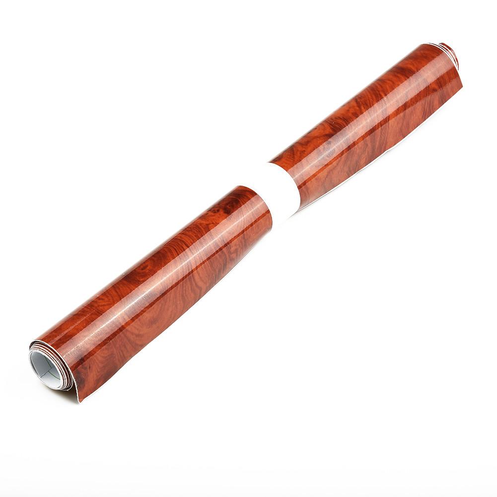 1 рулон глянцевая виниловая наклейка с текстурой древесины, наклейка для автомобиля, внутренняя самоклеящаяся пленка «сделай сам»