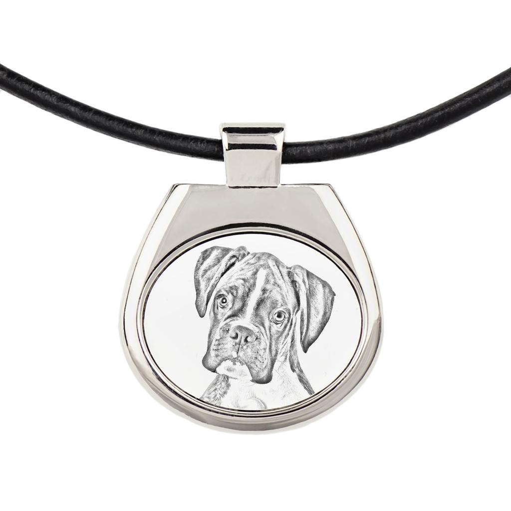 Bokser, Boxer Iii - Naszyjnik Z Psem, Personalizowana Zawieszka Ze Zdjęciem, Wyjątkowy Naszyjnik Dla Kobiet I Mężczyzn Marki Art-Dog