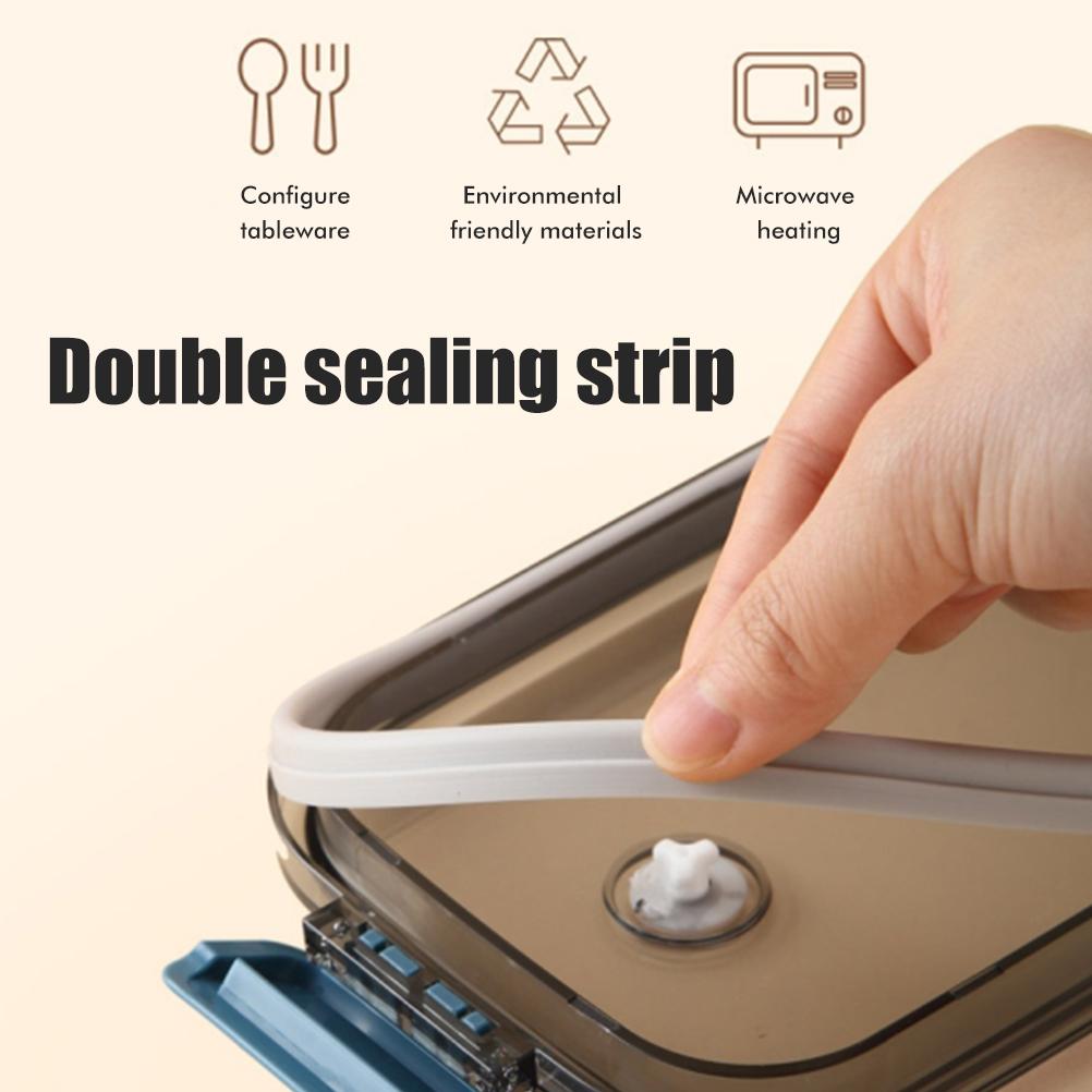 Portable Lunch Box Microwavable 2 Layer Stackable Japanese Bento Box with Utensils for Adults Kids