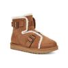 (WMNS) Женские мини-ботинки UGG Dune на пряжке, с подкладкой из флиса, коричневые, 1119431-CHE
