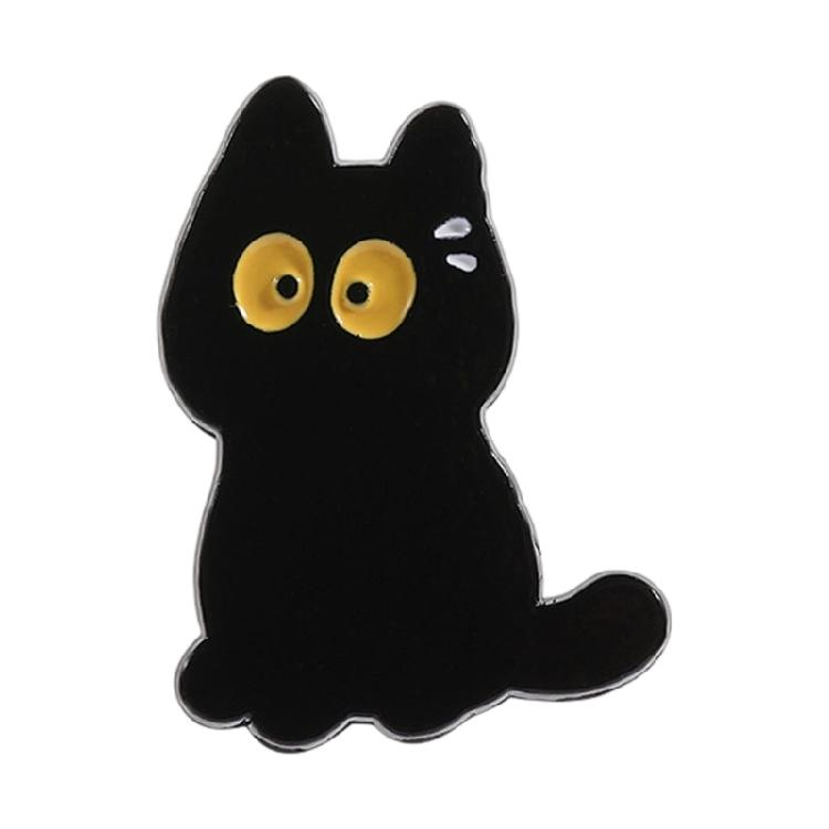 Стильный металлический значок с черными кошками, ювелирное украшение, аксессуары для одежды, подарок для друга, семьи, универсальное украшение для одежды, шляпы