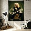 BILLIE ELLISH Wall Tapestry Aesthetic Wall Hanging Printed Fabric Blanket Decorative Tapestries for Bedroom Living Room Home Decor
