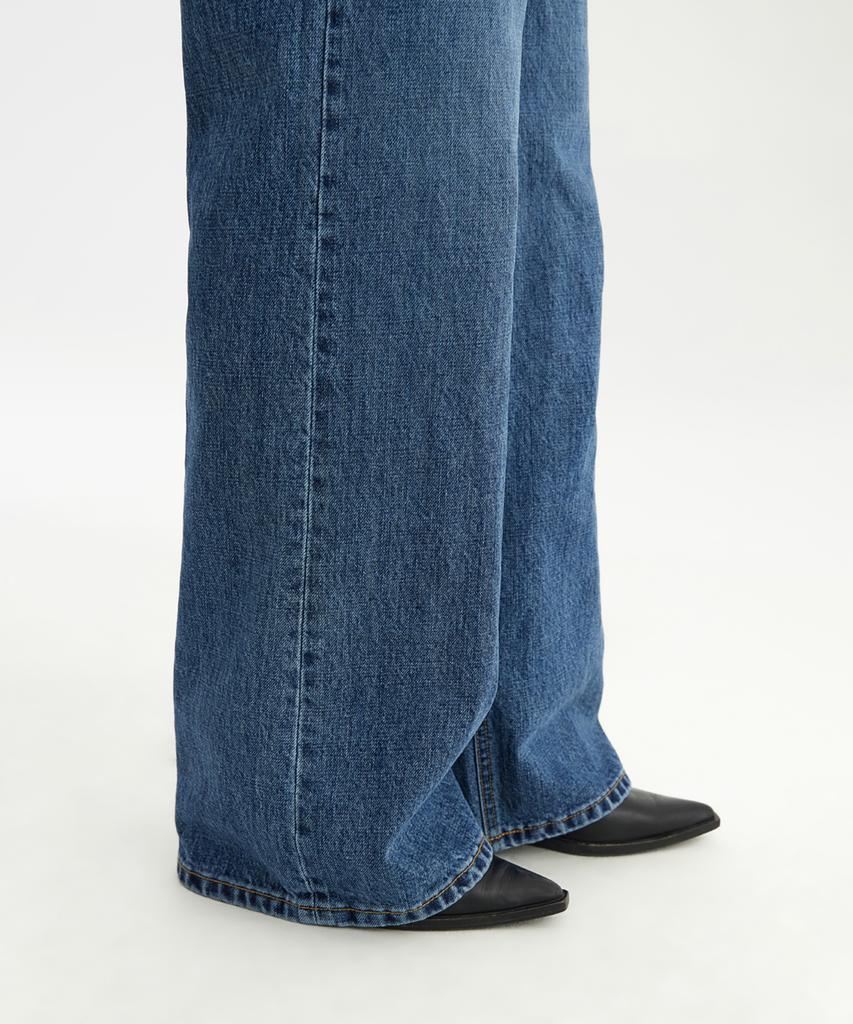 YOUTH Wide Denim Pants (W) - Medium Blue