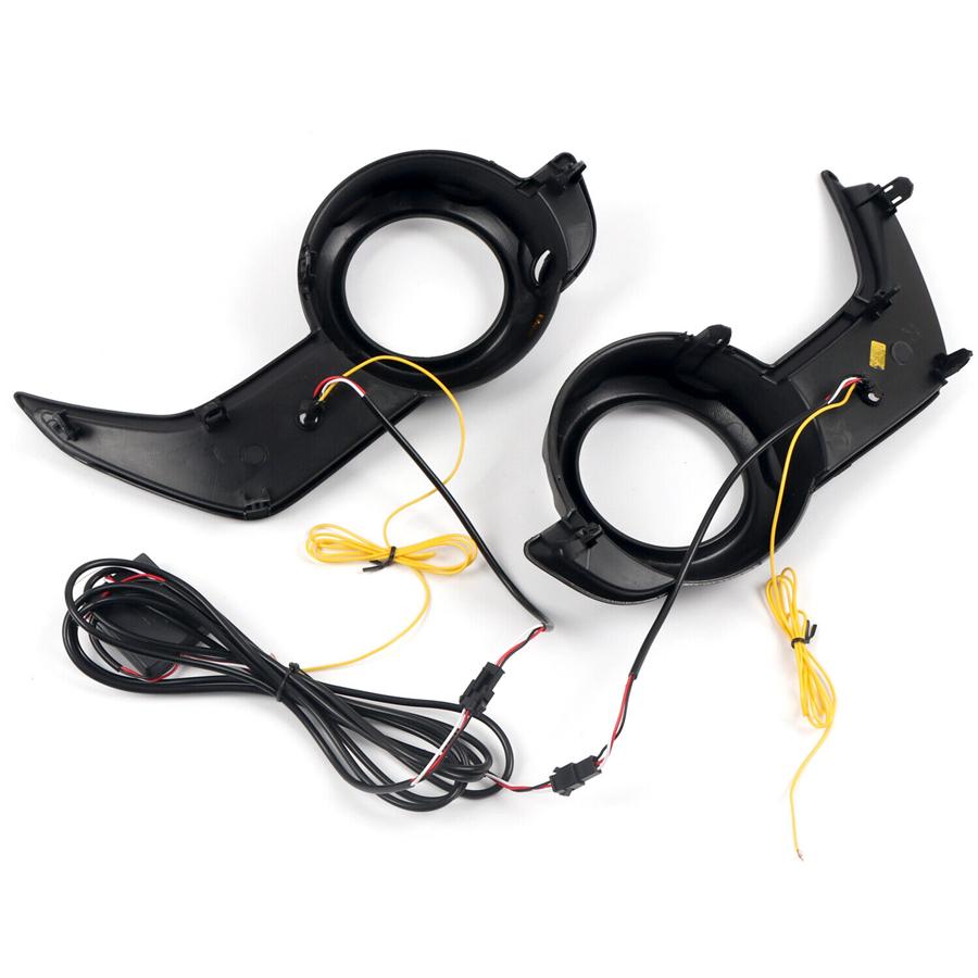 New DRL LED Daytime Running Light Fog Lamps Turn Signal For 14-22 Toyota 4Runner