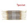 Dental Composite Resin Filling Resin Head Restoration Set Tools Spatula Titanium 7pcs Gold