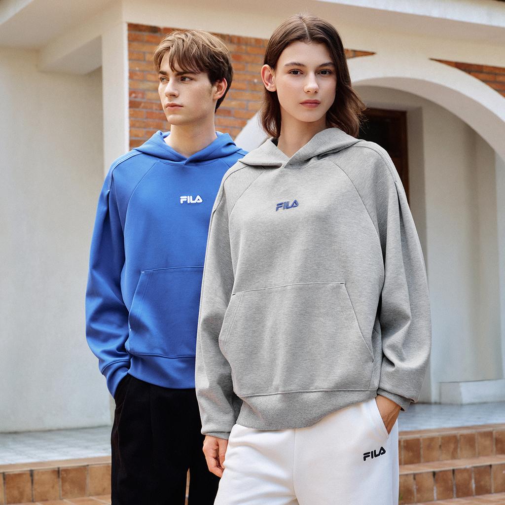 Fila Оригинальный пуловер с капюшоном, вязаный крупной вязкой, с длинным рукавом, унисекс, F51U549205F-BU