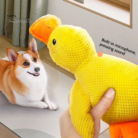 Игрушка для домашних животных, развлекательная игрушка в форме утки, скрипучая игрушка для собаки, устойчивая к жеванию, чистка зубов, игрушка для моляров собаки, товары для домашних животных