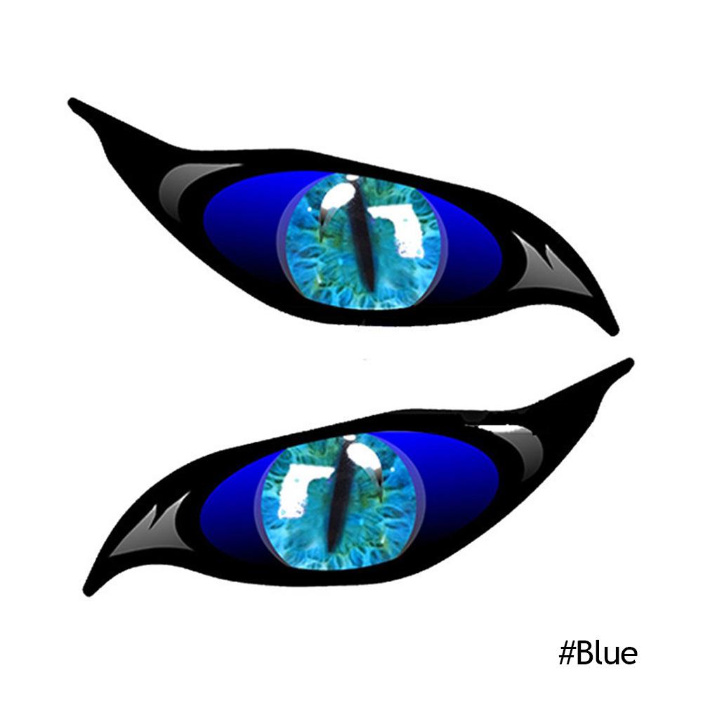 2 шт 13 см x 9,5 см для злых желтых глаз RV мотоцикл автомобиль наклейки окклюзия царапины водонепроницаемый лобовое стекло фургон аниме наклейка